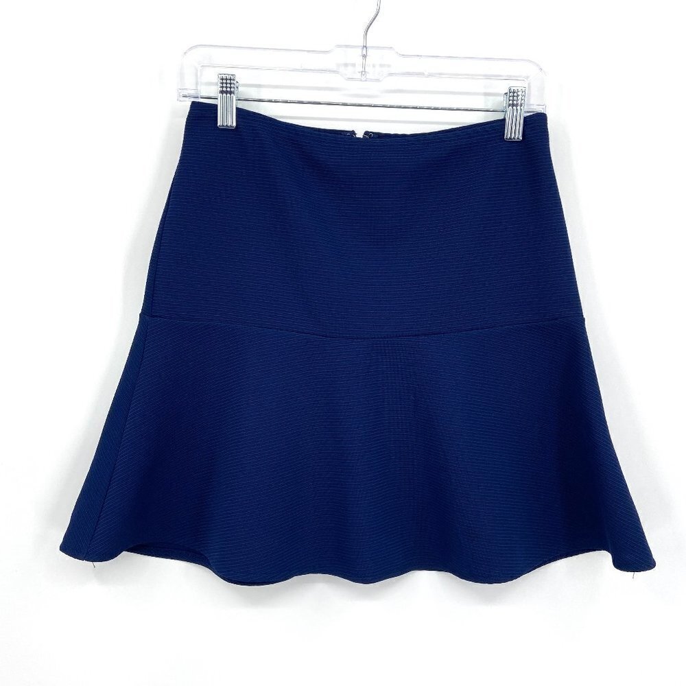 XHILARATION Navy Blue A-Line Peplum Mini Skirt Size Small